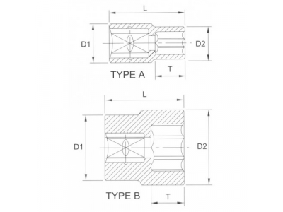Головка торцевая 6гр. 1/2" 21мм от LICOTA Головка торцевая 6гр. 1/2" 21мм