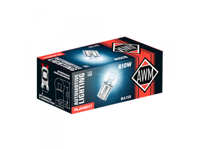 Лампа накаливания AWM R10W 12V 10W (BA15S)